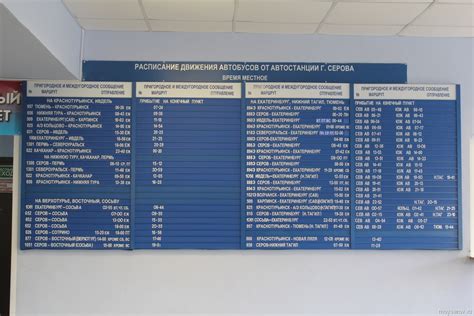 Расписание автобусов - Мой Серов - городской информационно-деловой ...