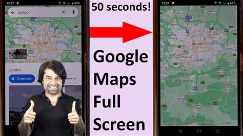 How To Make Google Maps Full Screen On Android Youtube