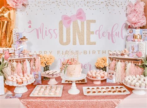 Miss Onederful First Birthday Dessert Table Dessert Table Birthday