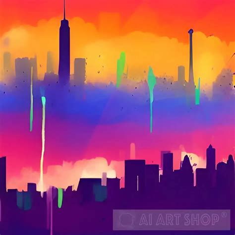 City Skyline Graffiti