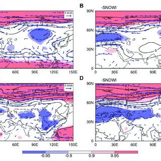 Regressions Of Spring A Hpa Geopotential Height M And Wind