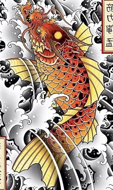 Pin by 68INK TATTOO on cá Dragon koi tattoo design Japanese tattoo