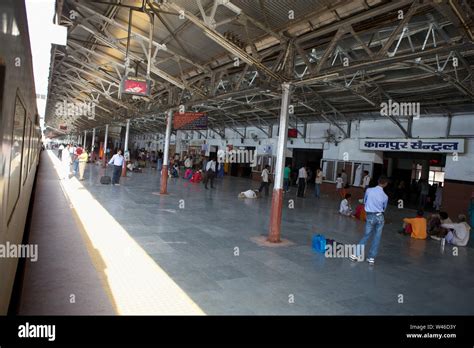 Entrance of a railway station, Kanpur Central, Kanpur, Uttar Pradesh ...