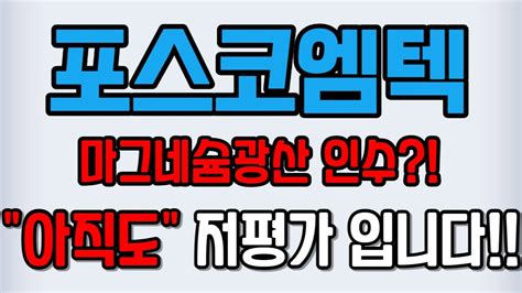 포스코엠텍 주식 009520 포스코엠텍주가전망 포스코엠텍리튬 포스코엠텍주가 포스코엠텍전망 포스코엠텍목표가 포스코엠텍마그네슘