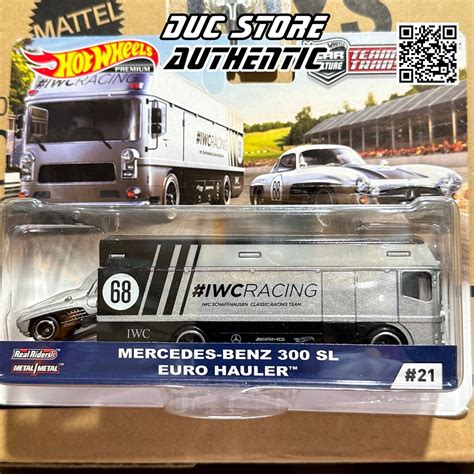 Hot Wheels Team Transport Mercedes Benz Sl Euro Hauler Model Car Shopee Singapore