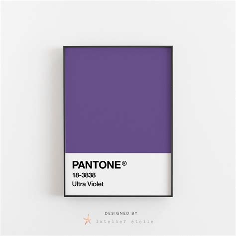 Violet Pantone Pantone Wall Art Ultra Violet Pantone Wall | Etsy