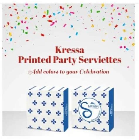 Kressa Paper Napkins Printed For Party At Rs 60 Pack Paper Napkin In