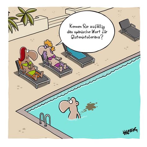 Neulich am Pool SCHÖN DOOF Humor absurdo Dibujos cool Humor