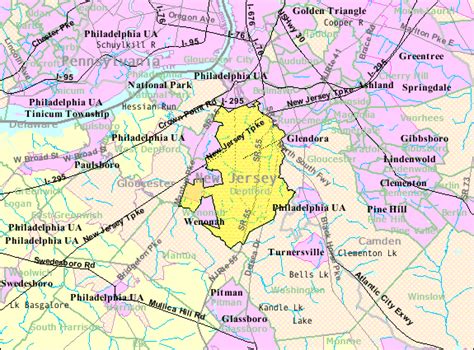 Image: Census Bureau map of Deptford Township, New Jersey