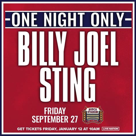 Billy Joel And Sting Concert Tickets Riane Erminia