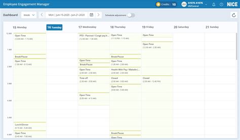 view  schedule