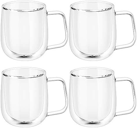 Vicloon Tasse Double Paroi Lot De Double Paroi Verre Caf En Verre