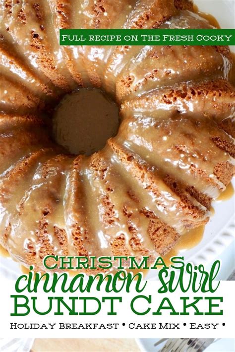 Cinnamon Swirl Bundt Cake • The Fresh Cooky