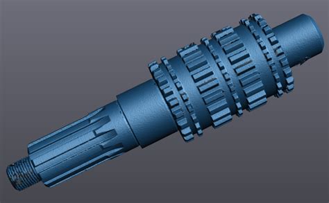 Reverse engineering of a splined shaft - 3D Preciscan