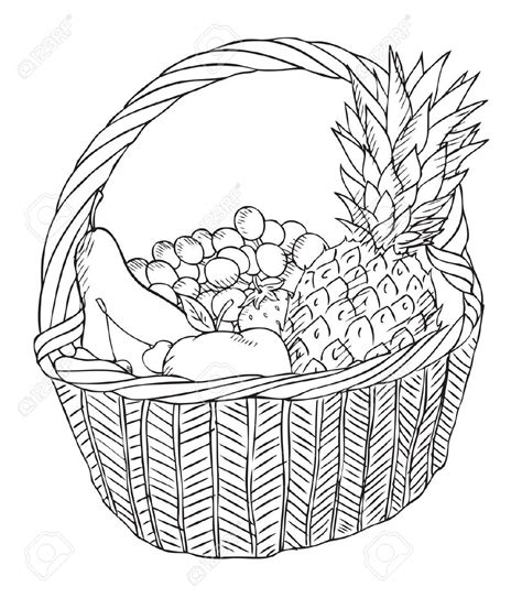 Fruit Basket Drawing at GetDrawings | Free download