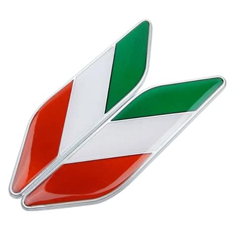 X D Aluminum Auto Decal Italy Italian Flag Car Styling Car Decor