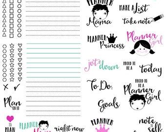 Procreate Planner Brushes Abr Png Stickers Digital Stamps Etsy