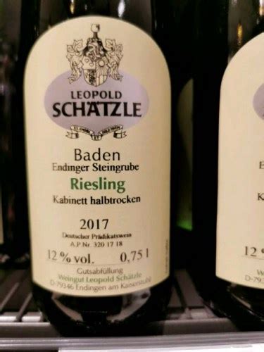 Leopold Schätzle Endinger Engelsberg Riesling Kabinett Halbtrocken