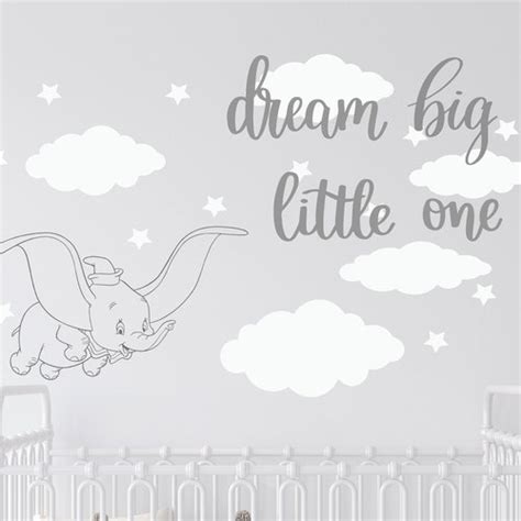 Dumbo Elephant Wall Decal Dumbo Wall Sticker Nursery Wall Etsy