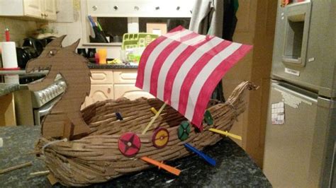 Viking Longboat Project Vikings For Kids Viking Party Crafts