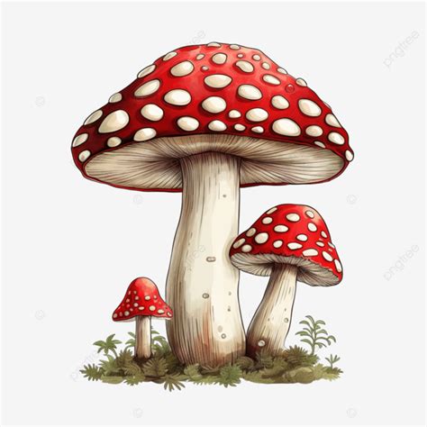 Amanita Muscaria Fly Agaric Mushroom Vintage Style Drawing Mushroom