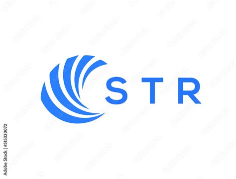 Str Flat Accounting Logo Design On White Background Str Creative