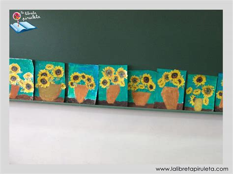 Van Gogh para niños plantamos GiraSoleS en el aula