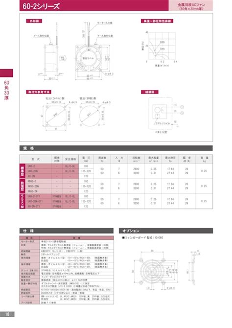 金属羽根acファンモーター 60 2シリーズ 株式会社廣澤精機製作所 のカタログ無料ダウンロード Metoree