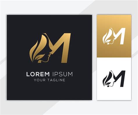 Premium Vector Letter M With Luxury Natural Feminine Beauty Logo Template