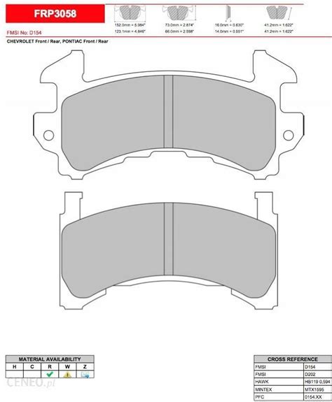 Klocki Hamulcowe Ferodo Klocki Hamulcowe Ds3000 Frp3058R Opinie I