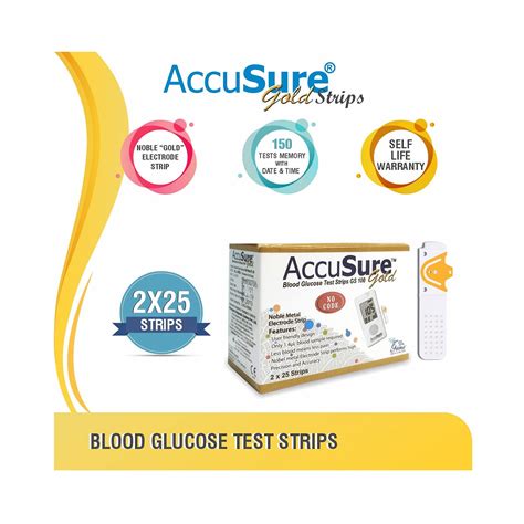 Accusure Gold Blood Glucose Test Strips Strips Cureka Online