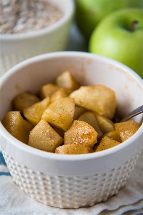 Easy Minute Microwave Apples Baked In Cinnamon Flour On My Fingers