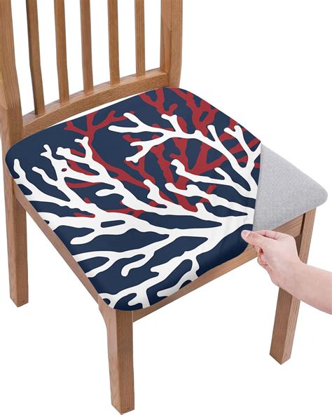 Amazon Gehucoxee Summer Nautical Coral Chair Seat Covers For