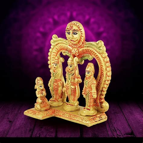 Brass Ram Darbar Colored Design Makhanchorvrindavan