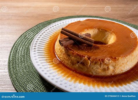 Condensed Milk Pudding with Caramelized Sauce Stock Photo - Image of ...