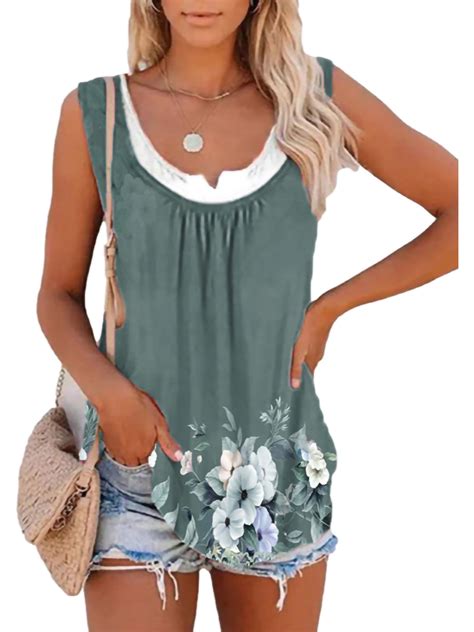 Mawclos Sleeveless Tank Top For Women Casual Loose Fitting Shirts