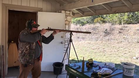 50 Caliber Flintlock Muzzleloader Rifle Firing In Slow Motion Youtube