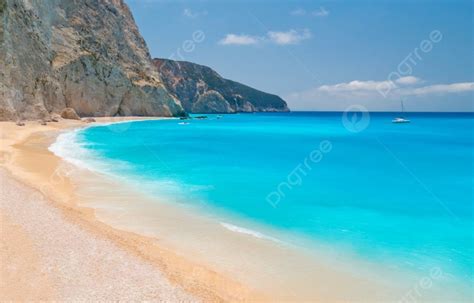 Porto Katsiki Beach At Lefkada Island In Greece Photo Background And