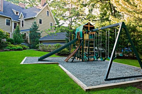 Backyard Playground Landscape Design Ideas | Interiorena | Large ...