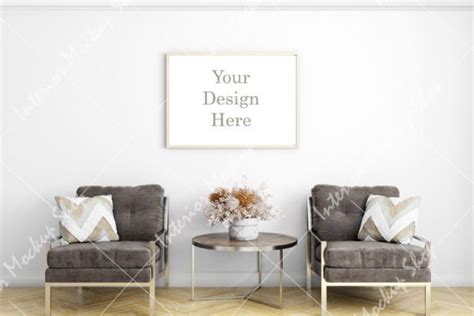 Frame Mockup, Living Room Mockup - 1194 Graphic by Mockups Shop · Creative Fabrica