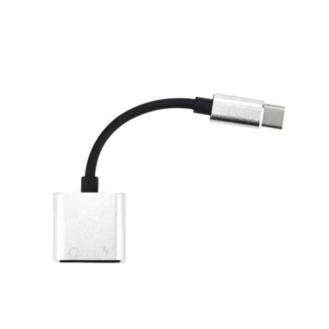 Adaptor In Splitter Usb Type C Pentru Incarcare Si Casti Jack