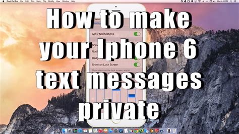 How To Make Your Iphone 6 Text Messages Private 4850616