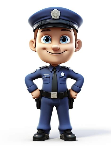 Premium AI Image 3d Cute Police Officer