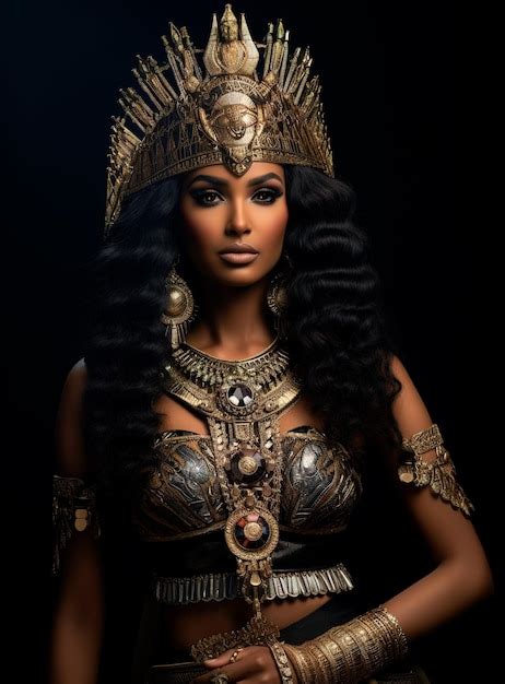 Premium AI Image | photo of a full body queen of egypt wearing and ...