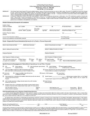 Fillable Online In District Pupil Transfer Request Fax Email Print