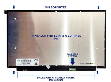 Pantalla De Laptop Slim Pines No Brackets Ips Fhd