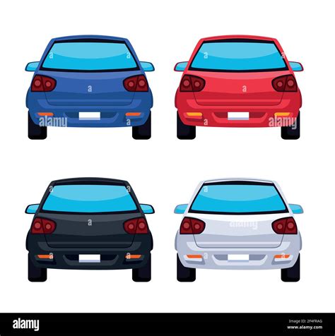 Four cars Stock Vector Images - Alamy