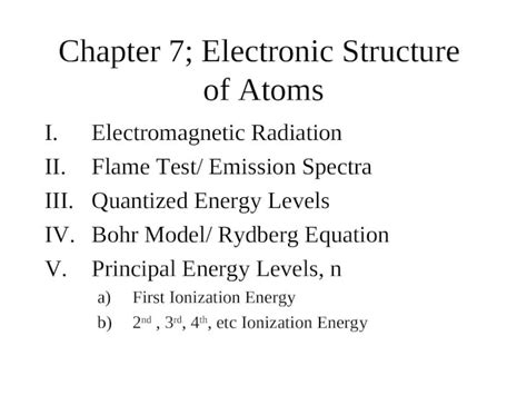 Ppt Chapter 7 Electronic Structure Of Atoms I Electromagnetic Radiation Ii Flame Test