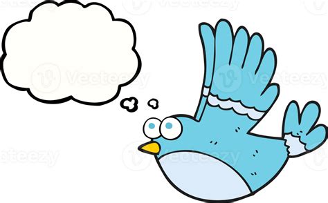 Thought Bubble Cartoon Flying Bird 36362492 Png