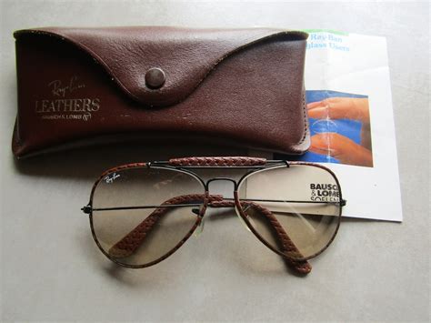 Ray Ban Leathers Photochromatic Lenses By Bausch And Lomb Basket Weave